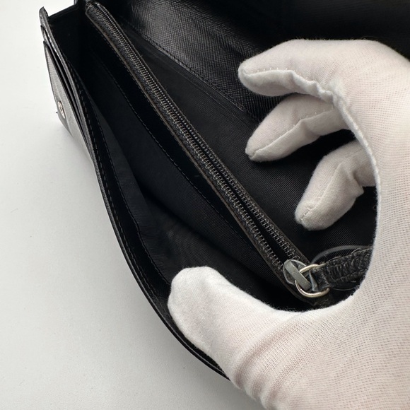 Prada Long Black Saffiano Leather Wallet - Picture 7 of 14